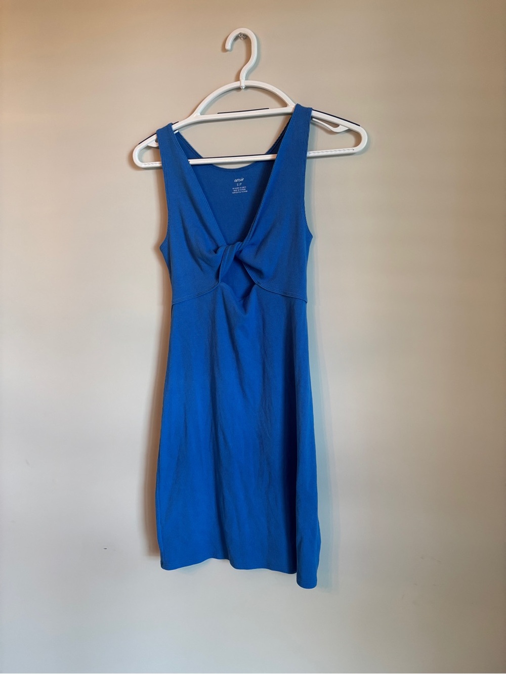 aerie Royal Blue Twist-Front Mini Dress